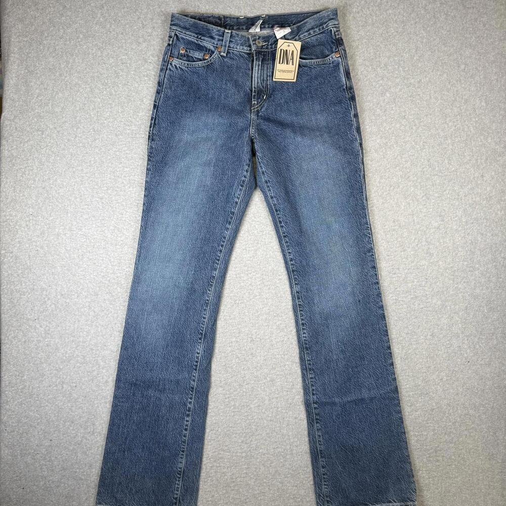 Lucky Brand dungarees Women's Size 10/30 Peanut Pant Long Length Blue Jeans NOS
